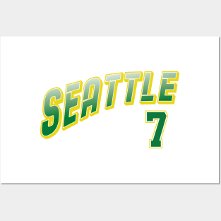 Retro Seattle Number 7 Posters and Art